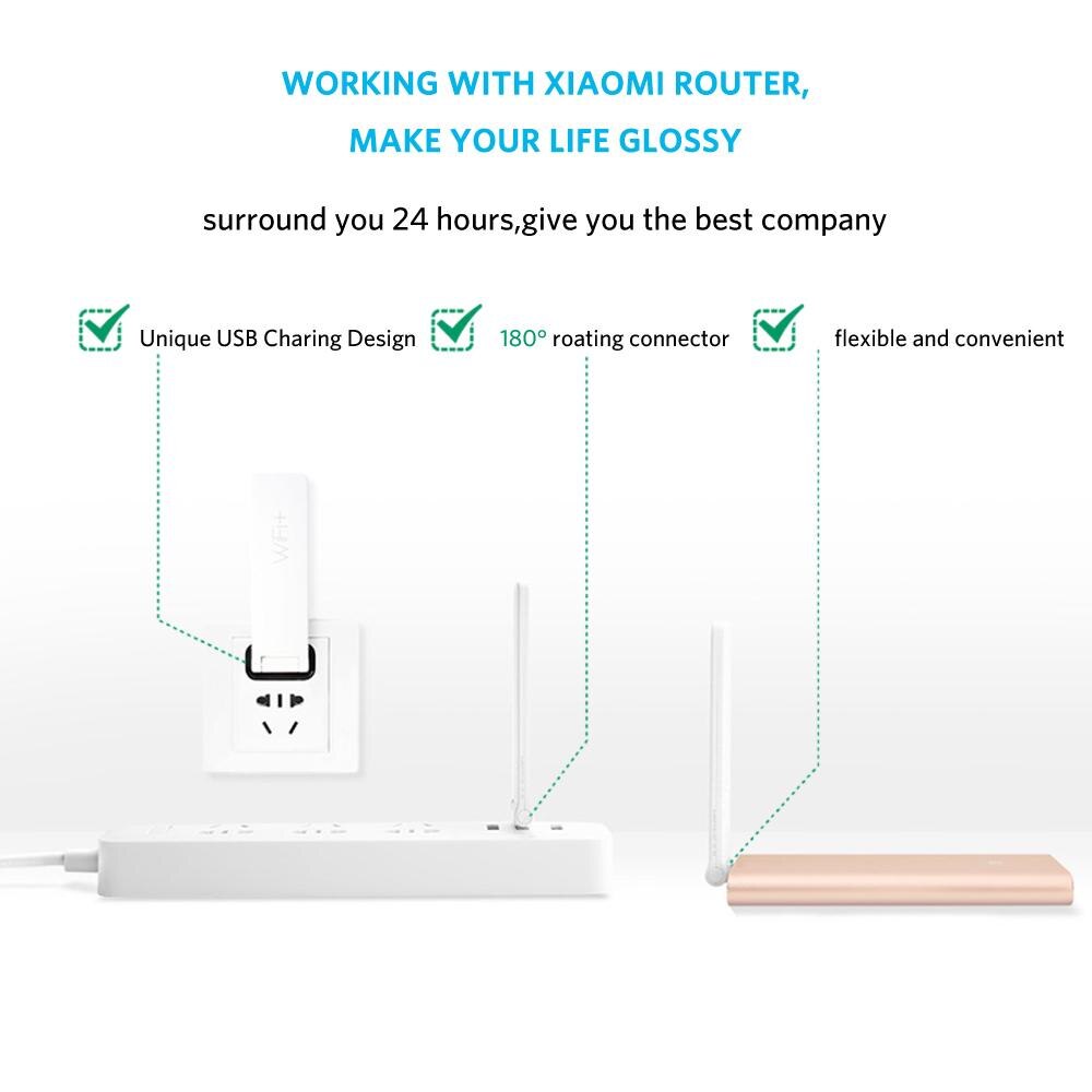 Originele Xiaomi Wifi Repeater 2 Universele Extender Versterker Wifi Extender Repeater 300Mbps 802.11n Draadloze