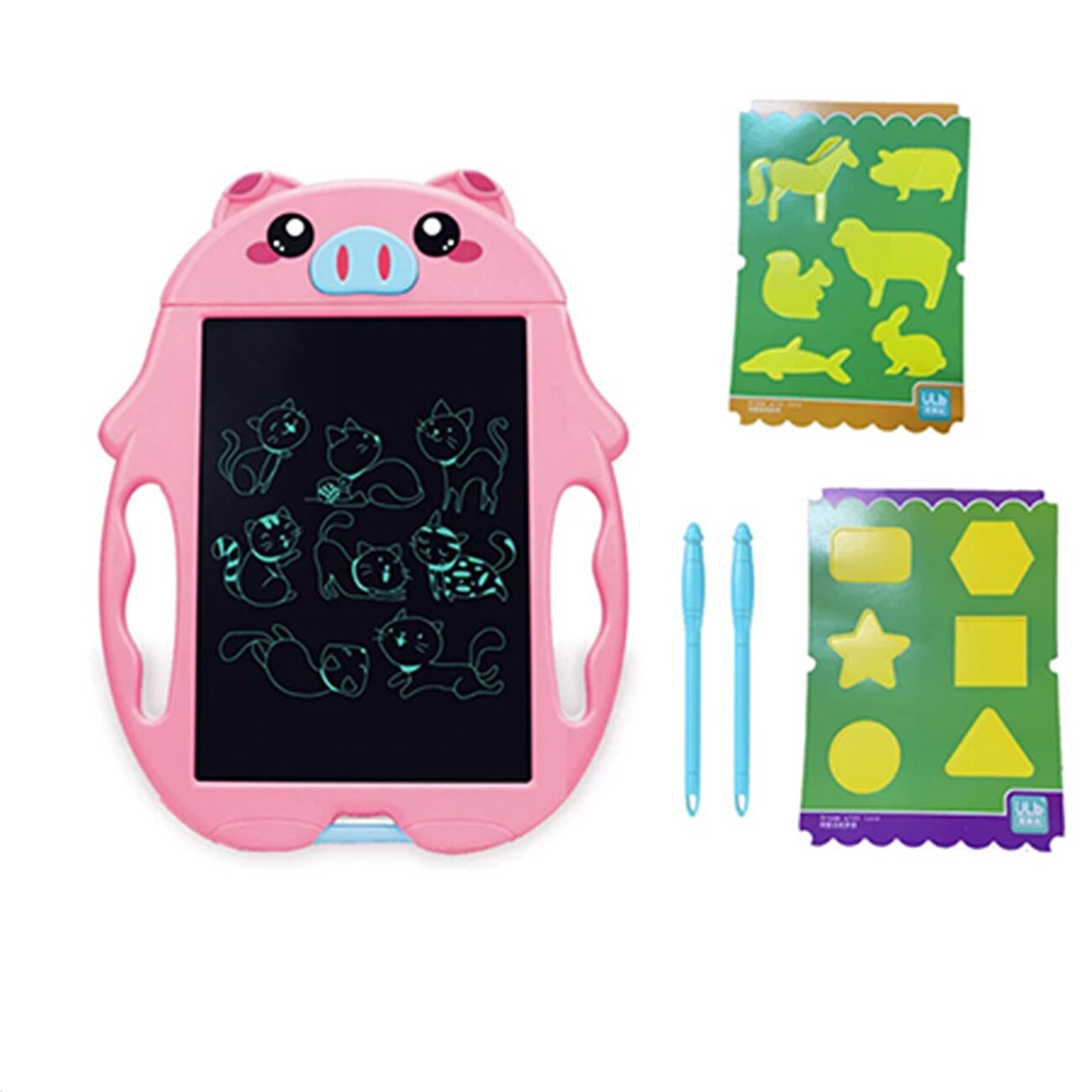 LCD Writing Tablet 9Inch Electronic Writing Doodle Board Drawing Board Smart Paper Drawing Tablet Birthday Educational Toy: Single Pink
