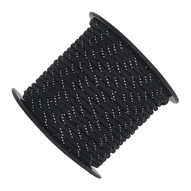 50/100 m multifunctioneel 7-kern reflecterend 550 paracord touw 4 mm camping survival edc outdoor parachute koord lanyard reddingstouw: Black / 10M