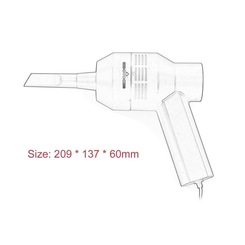 Aspirador portátil multifuncional con USB para ordenador, Mini aspirador portátil con brocha para polvos, Herramientas de limpieza