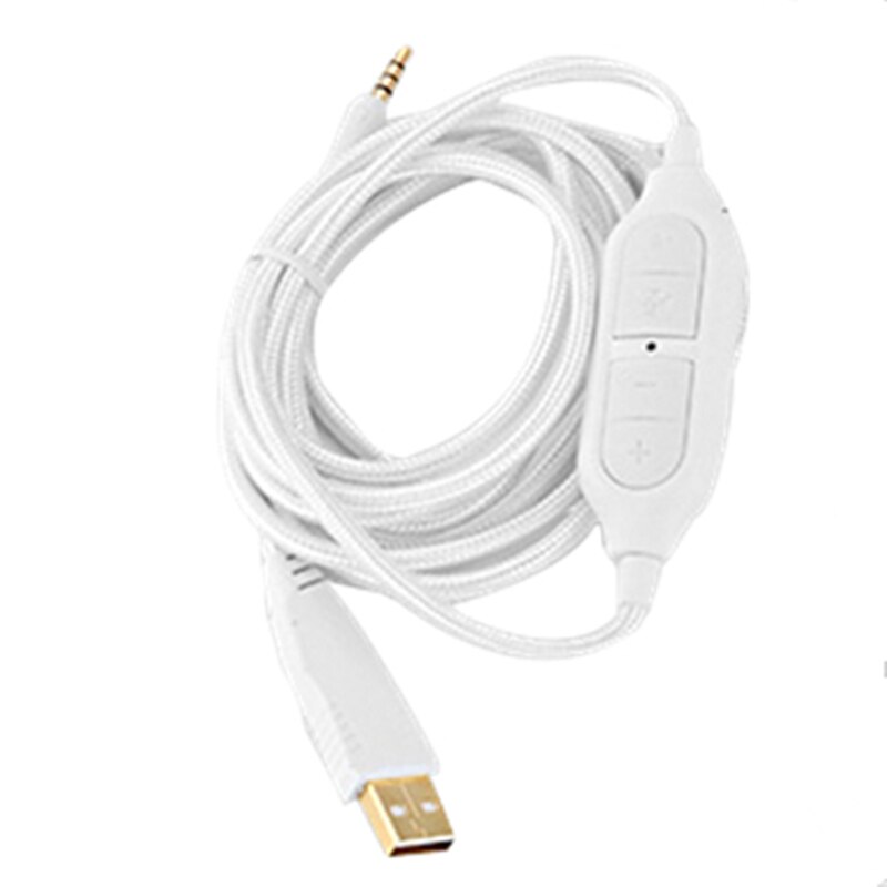 Redragon H510 Zeus Original genuine USB cable 3.5mm Male Audio AUX Jack to USB 2.0: white