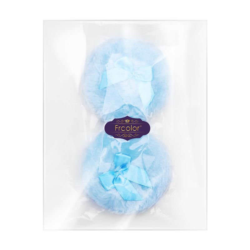 2PCS Soft Plush Fluffy Powder Puff Comfortable Toddler Body Dusting Powder Puffs Talcum Cosmetic Puff With Cute Bowknot