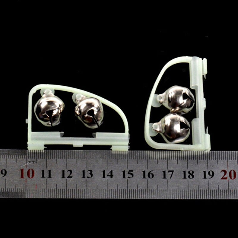 2 stuks/partij lichtgevende zeevisvoederbel, visbel met dubbele hengeltip, visbelalarm, visgerei