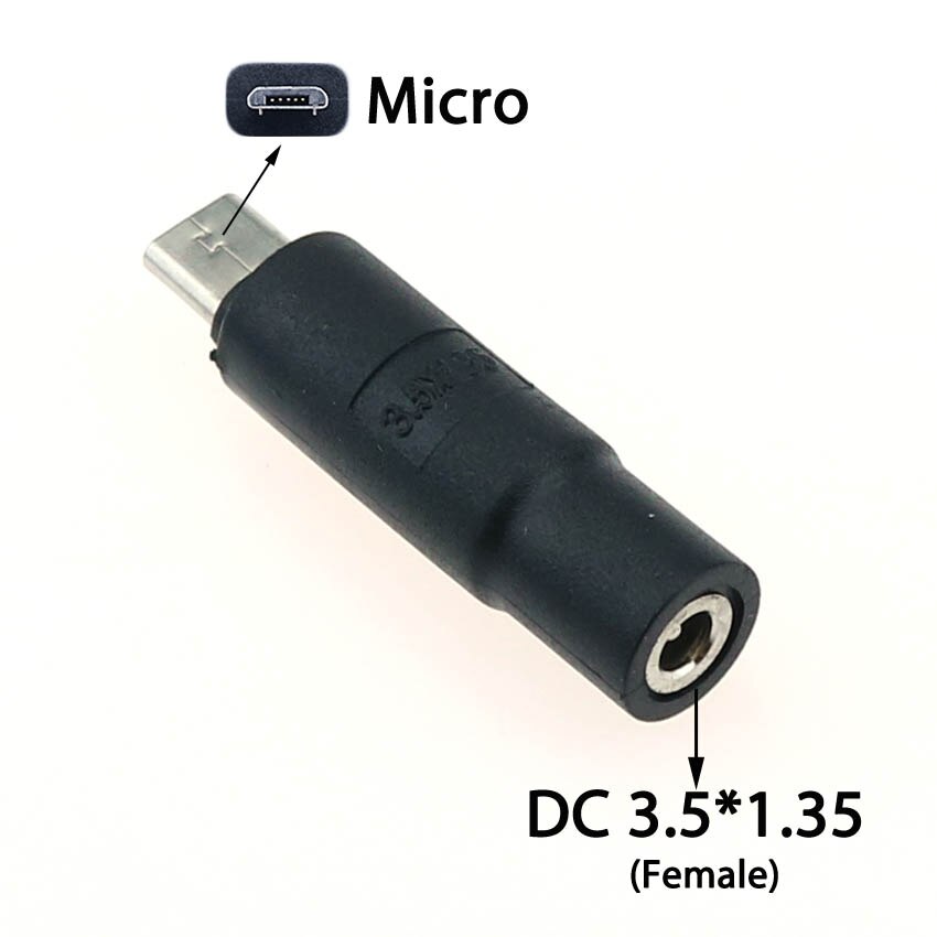 Cltgxdd 1 stk mikro usb / usb 2.0 hann til  dc 3.5*1.35 / 4.0*1.7 mm hunn støpsel jack konverter bærbar adapter kontakt: Mikro  til 3.5 x 1.35