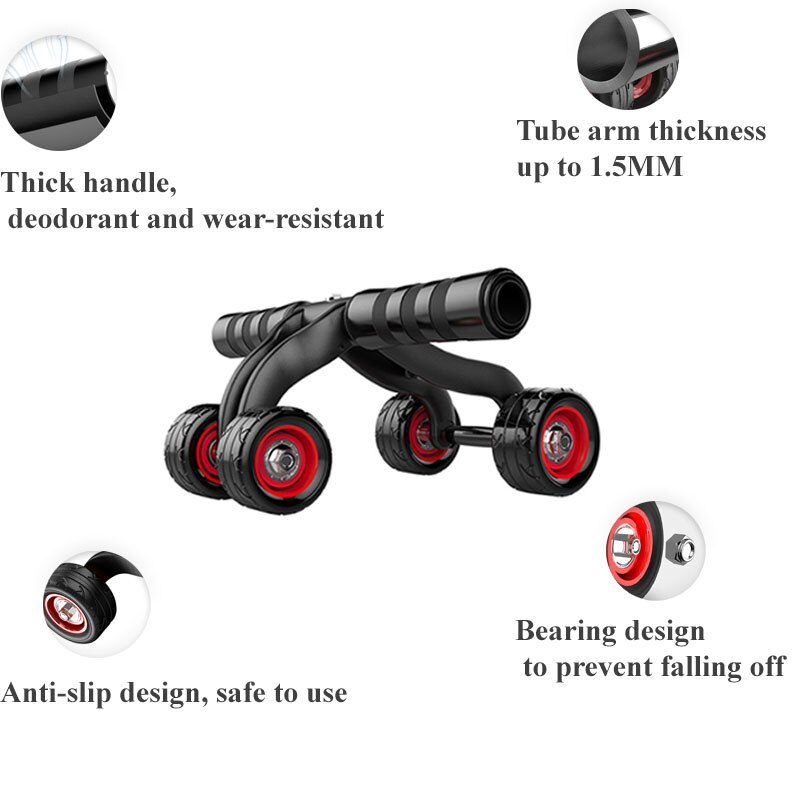 Abdominal Sport Bodybuilding Exercise Ab Wheel Roller Gym Fitness Portable Equipment Back Roller Fitness Home Gym Workout