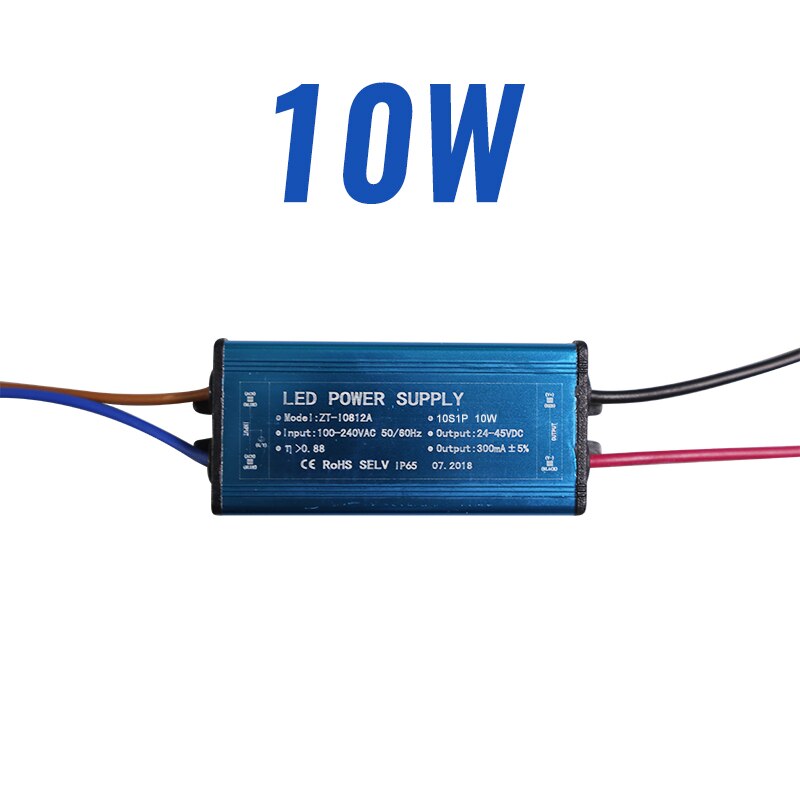 50W 100W High Power Constant Current LED Driver Waterproof IP65 Power Supply AC110-265V Input For Floodlight DC20-40V Output: 10W