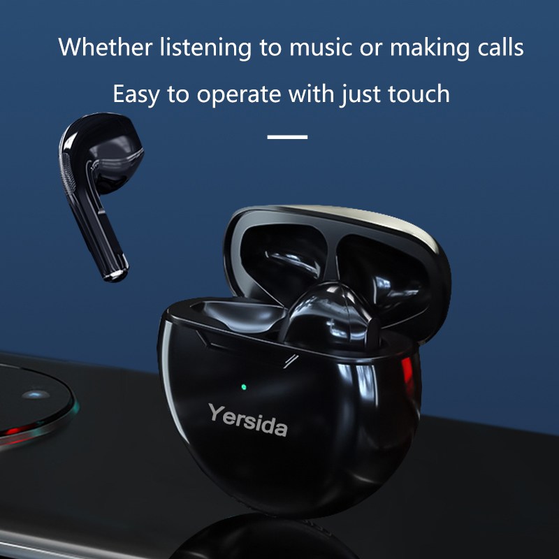 Yersida HT38 TWS słuchawki bezprzewodowe Bluetooth HeadphonesTouch Mini zestaw słuchawkowy podwójny mikrofon Stereo słuchawki douszne odpowiednie dla Apple i Android