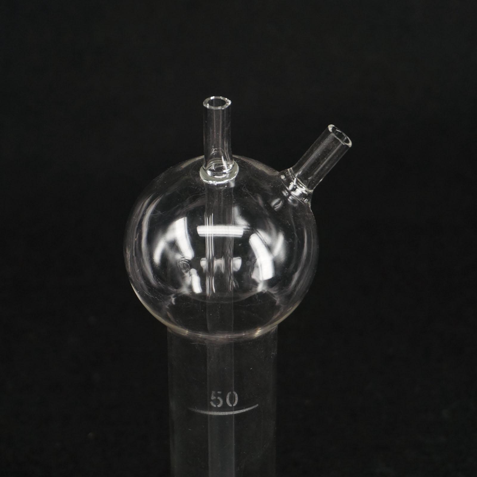 50 ml Clear Zwaveldioxide Absorber Buis Fles Apparatus Chemie Lab Glaswerk