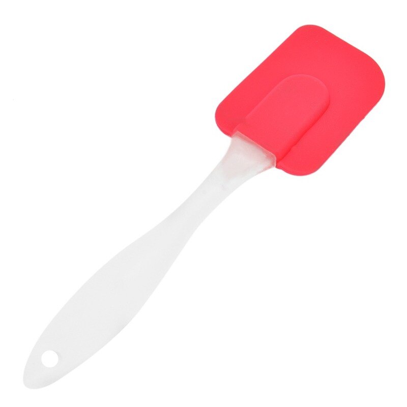 Espátula de silicona para crema, repostería de mantequilla, espátula para Tartas, espátula de cocina, cepillo para torta, herramientas de pastelería de alta resistencia a la temperatura: Rojo