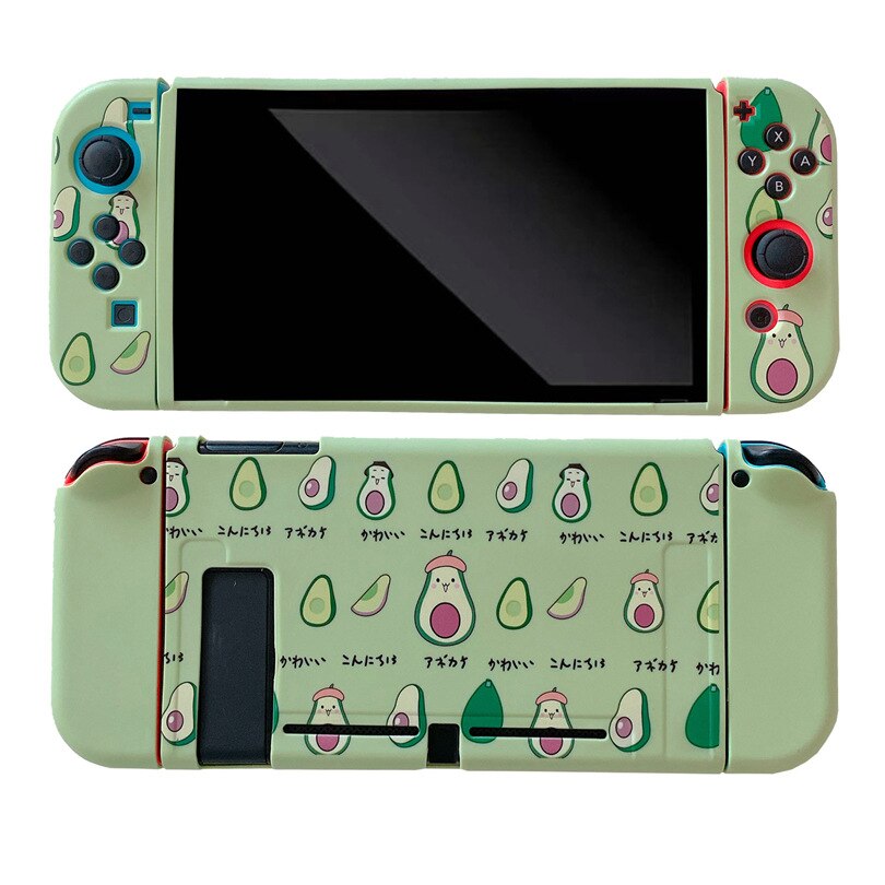 Neue Rosa Nette Erdbeere Protector Cases für Nintendo Schalter Zubehör Weiche TPU Shell Cover für Nintendos Schalter Haut Fall: Avocado