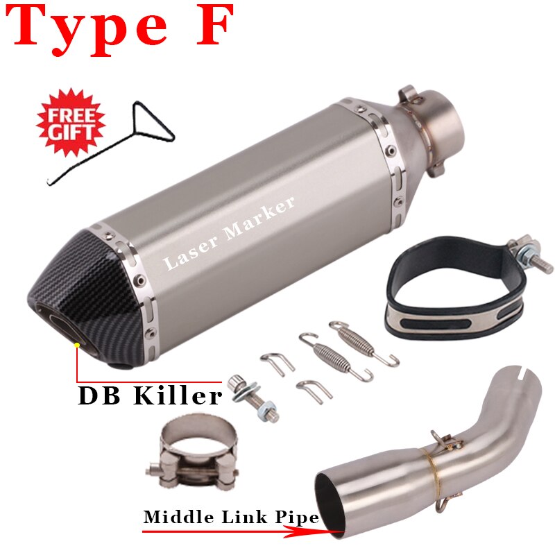 Voor Suzuki Sv 650 SV650X SV650 Motorfiets Uitlaatpijp Escape Midden Link Pijp Uitlaat Db killer: Type F