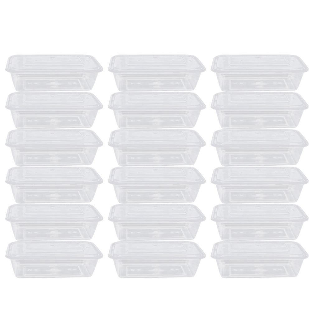 50pcs Transparent Fruit Carry Out Box Disposable Salad Meal Containers Food Storage Box Take Out Packing Box 750ml
