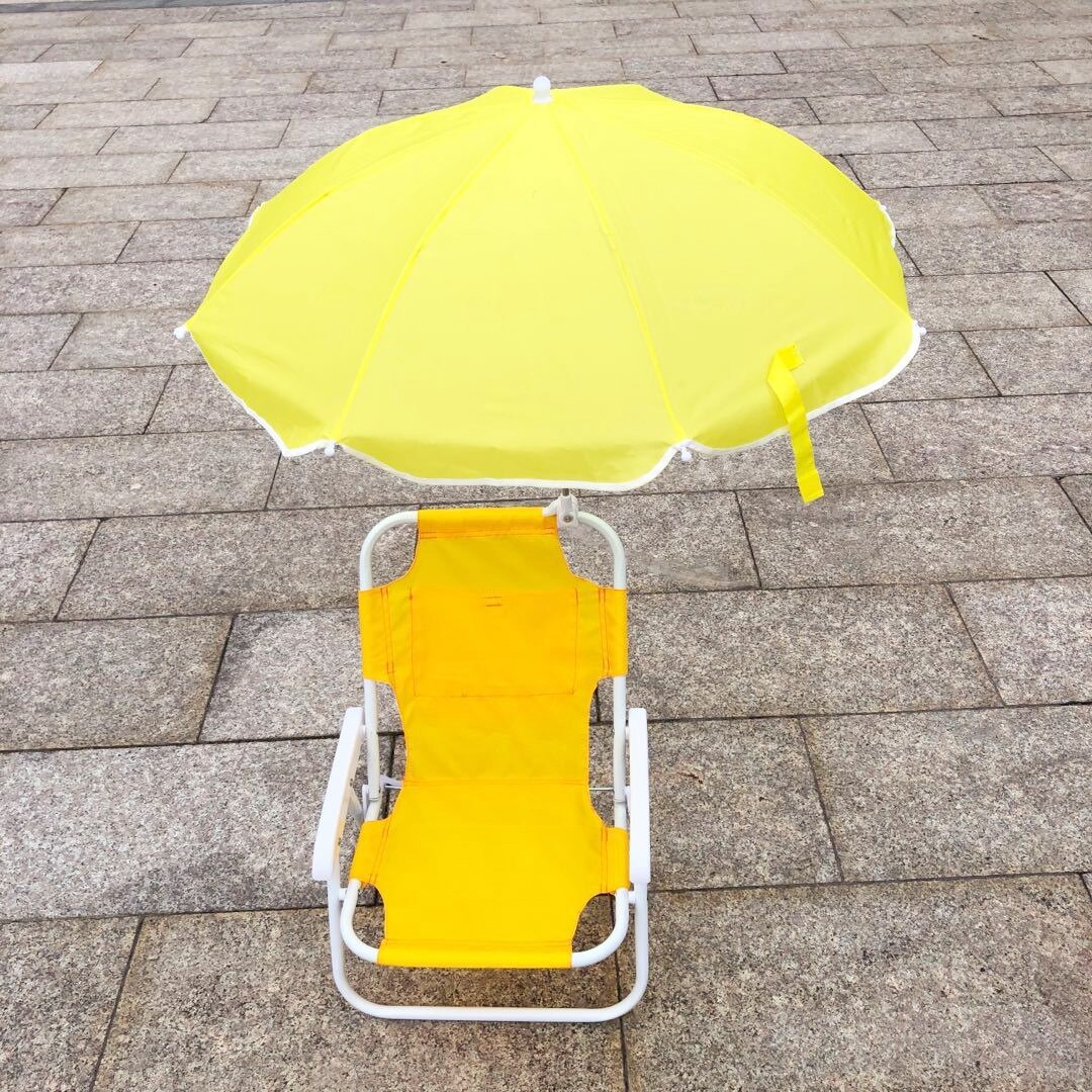 Outdoor Folding Beach Children Chair With Umbrella Utralight Baby Kids Camp Chair Sun Lounger Folding Picnic Camping Seat