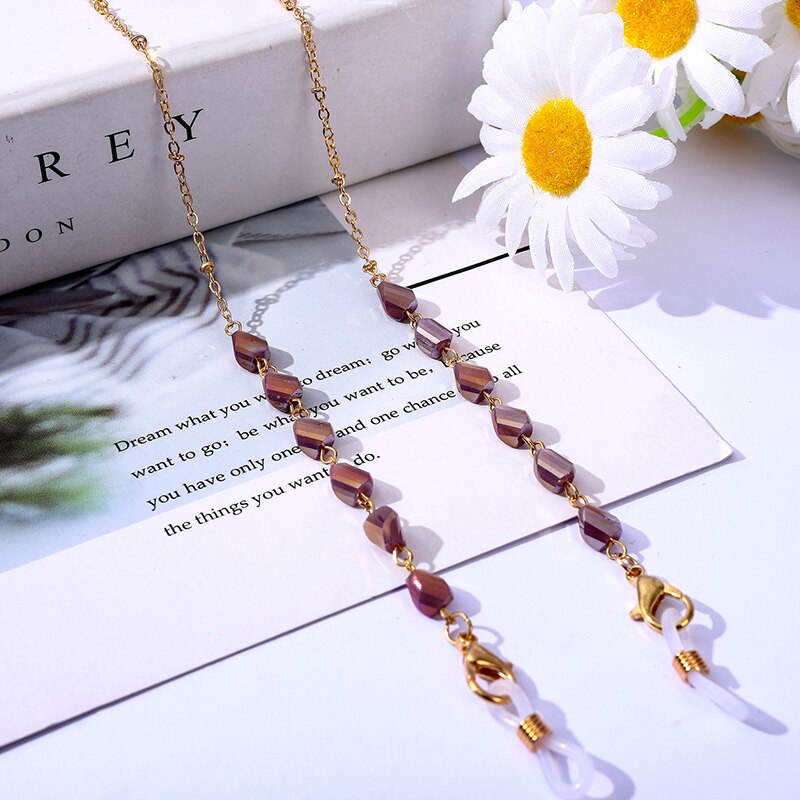 neue Kristall Perlen Ketten Für Maske Masking Sonnenbrille Gläser Perle Kette Brillen Brillen Lanyard: 14