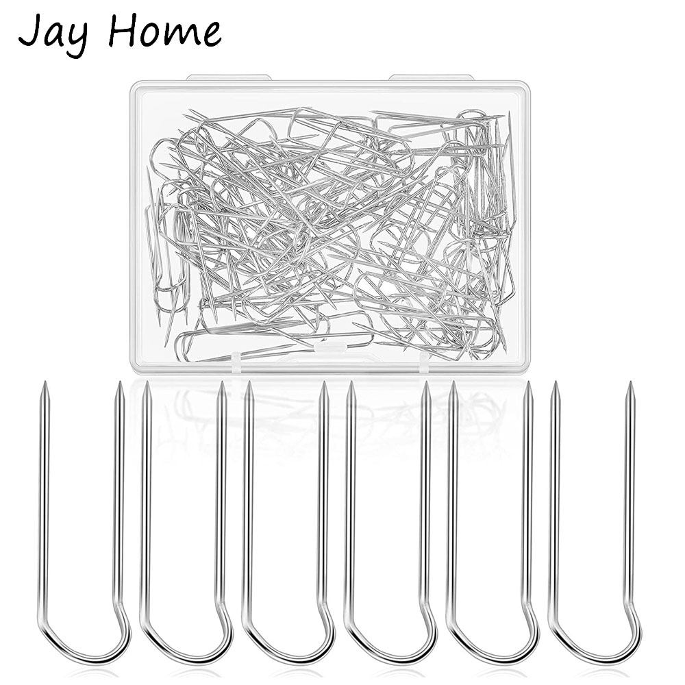50 st sömnadsstift, quiltstift, raka stift, tygpositioneringsstift, rostfria u-stift, för tygsömnad, smyckestillverkning