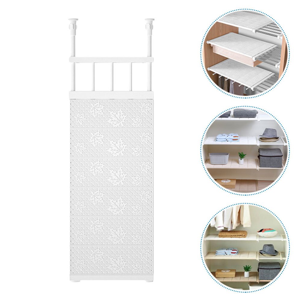 1Pc Lagerung Gestell Versenkbaren Ständer Schlecht Regal für Heimat Schlecht Schlafzimmer: Weiß / 90X42CM