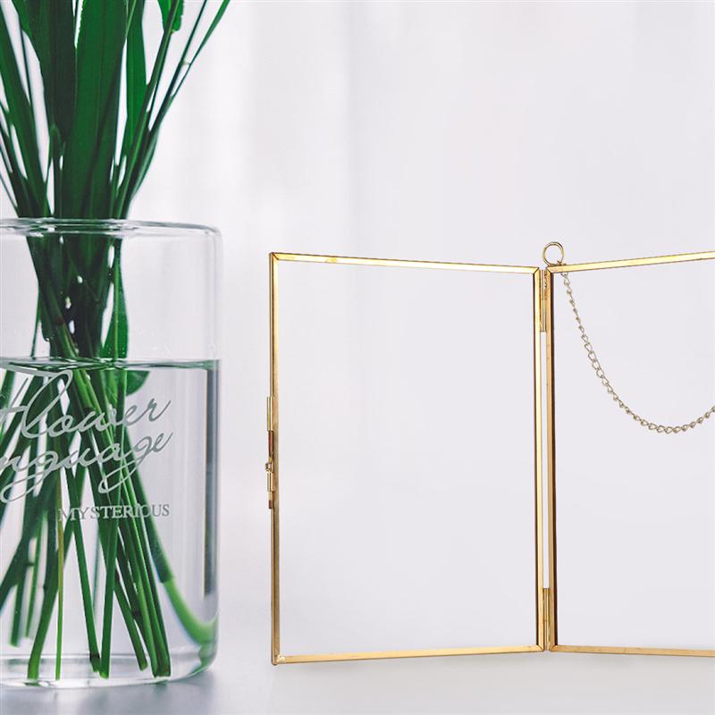 Soporte de vidrio colgante para fotos, Clip de muestra de Prame, imagen decorativa, soporte de espécimen para oficina en casa, bricolaje, foto, decoración de pared
