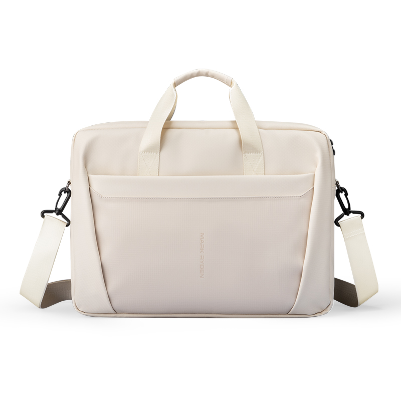 Mark Ryden Capacity Briefcase Travel 15.6in Laptop Document Organizer Shoulder Bag Business Ipad Phone Notebook Storage Handbag: Beige