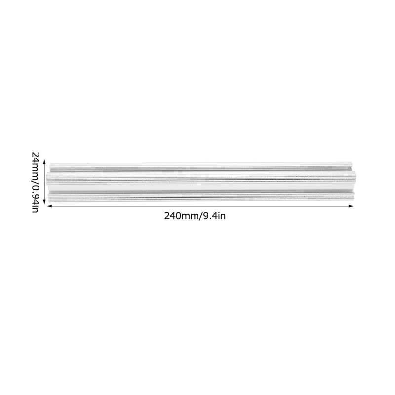 Extrusion Linear T-Slot Rail Beam Aluminum Industrial Supplies 24mm Length 43/48/72/96/144/216/240mm: 240mm
