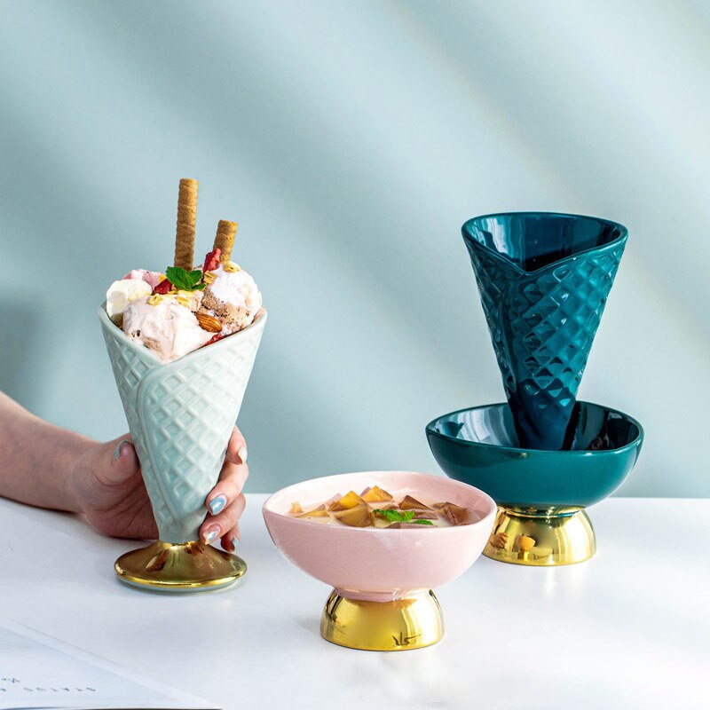 Keramische Ijs Cup Tall Kom Dessert Restaurant Ijs Cup Siroop Kom Huishoudelijke Yoghurt Kom Kerstcadeaus
