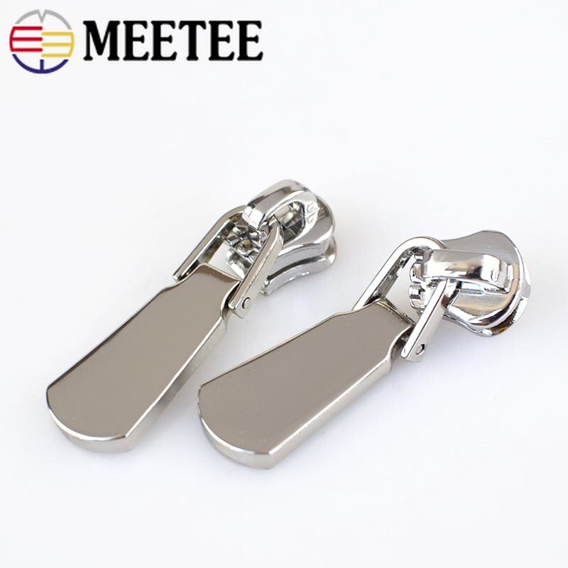 10pz di Modo di 5 # Cursori e ganci per chiusure lampo per Giubbotti I Vestiti del Metallo Chiusure lampo cerniera lampo kit di Riparazione Testa Della Chiusura Lampo Borsa FAI DA TE Accessori per il Cucito KY699