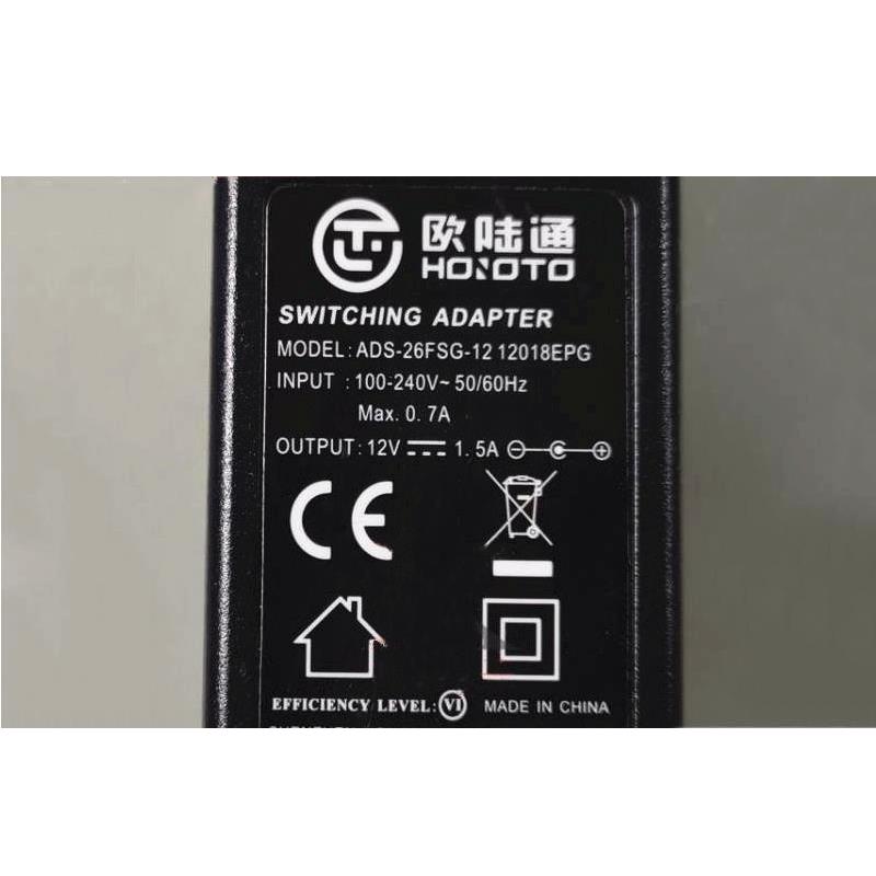 EU Plug Genuine HOIOTO ADS-26FSG-12 12018EPG 12V 1.5A 18W AC Switching Adapter For Hikvision Dahua Video Recorder Power Charger