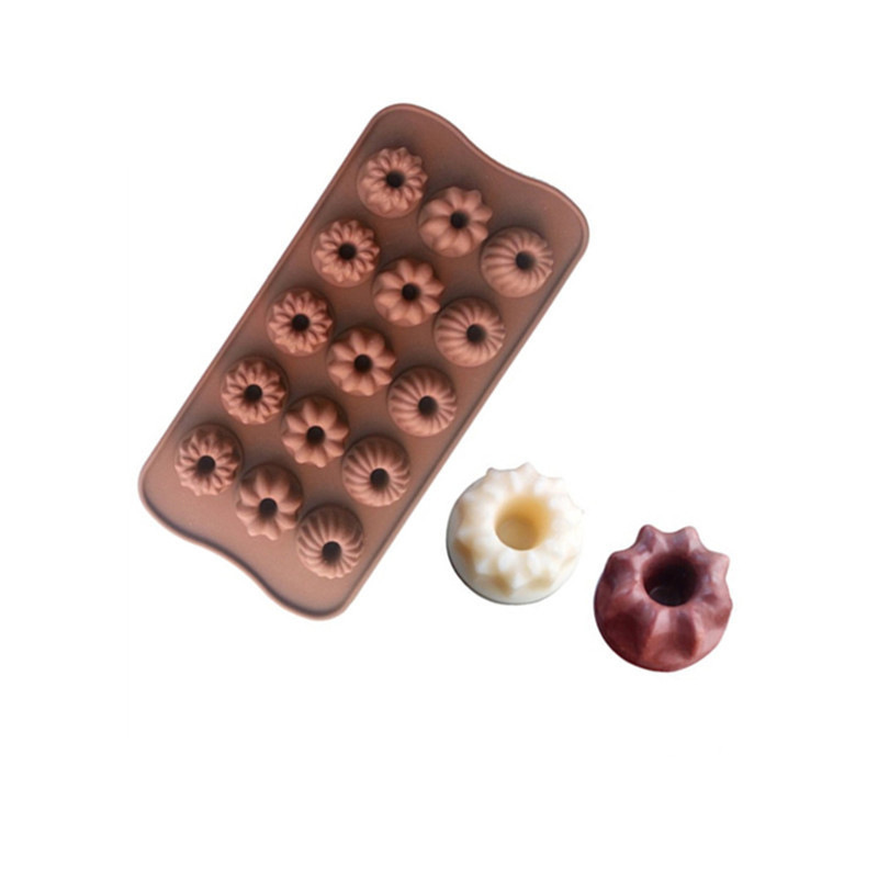 Mini forma do cukierków Donas Chocolate Gummy Mould Akcesoria kuchenne Kwiatowa tacka na kostki lodu Dekoracja świecy do ciasta Cupcake Mydło
