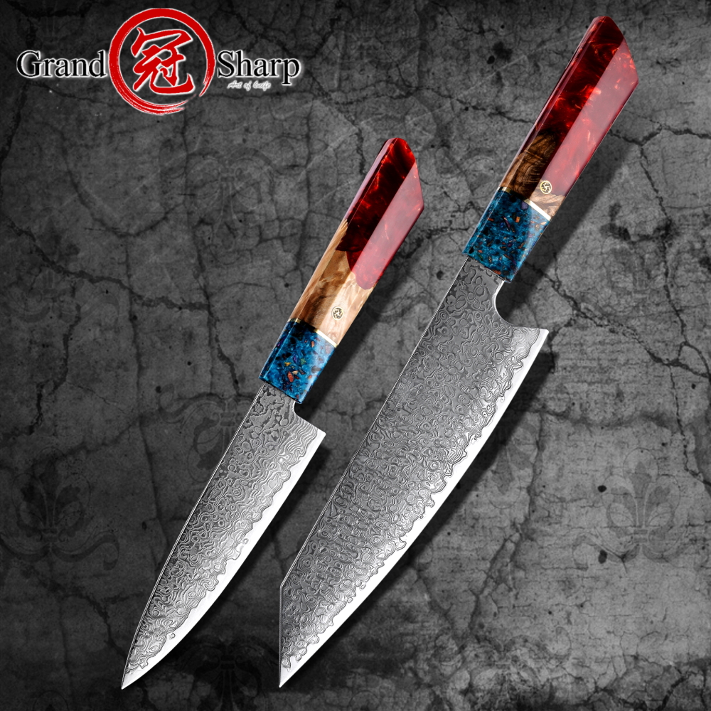 Grandsharp Chef's Knife 67 Layers vg10 Japanese Damascus Kitchen Knife Kitchen Stainless Steel Tools Gyuto Utility Kiritsuke