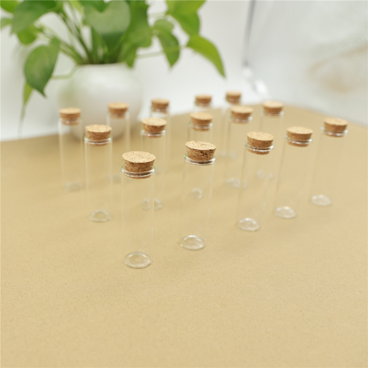 50pcs 12ml 22*60mm Mini Glass Cork Bottles Test Tube Stopper Spice Bottles Container Small DIY Jars Vials Tiny Bottle glass