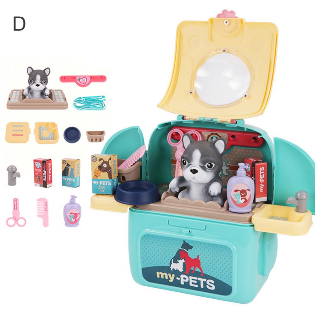 Huisdier Rugzak Praktische Exquise Plastic Pretend Play Pet Care Set Leuke Huisdier Opbergtas Transformable Speelgoed Rugzak Voor