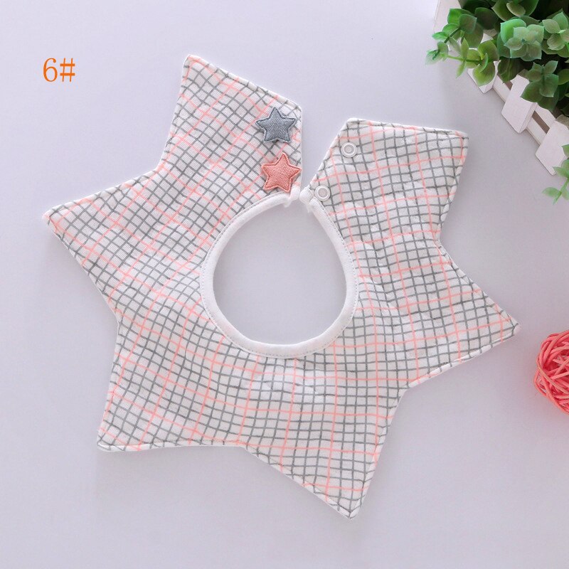 Balleenshiny, Baberos para bebés para niñas, material de algodón para bebés, bufanda impermeable para bebés, Collar de comida a presión, baberos, accesorios para bebés: T6