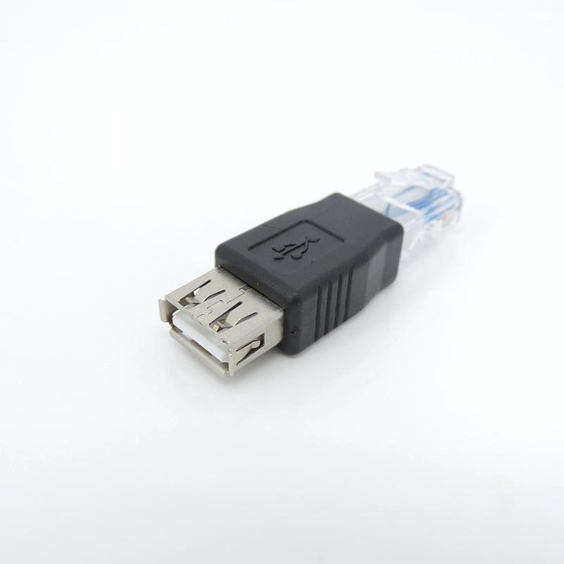 Ethernet to USB female Adapter RJ45 Ethernet Male to USB Female Converter 10Mb/100Mbs Network Connector for Laptops Computers