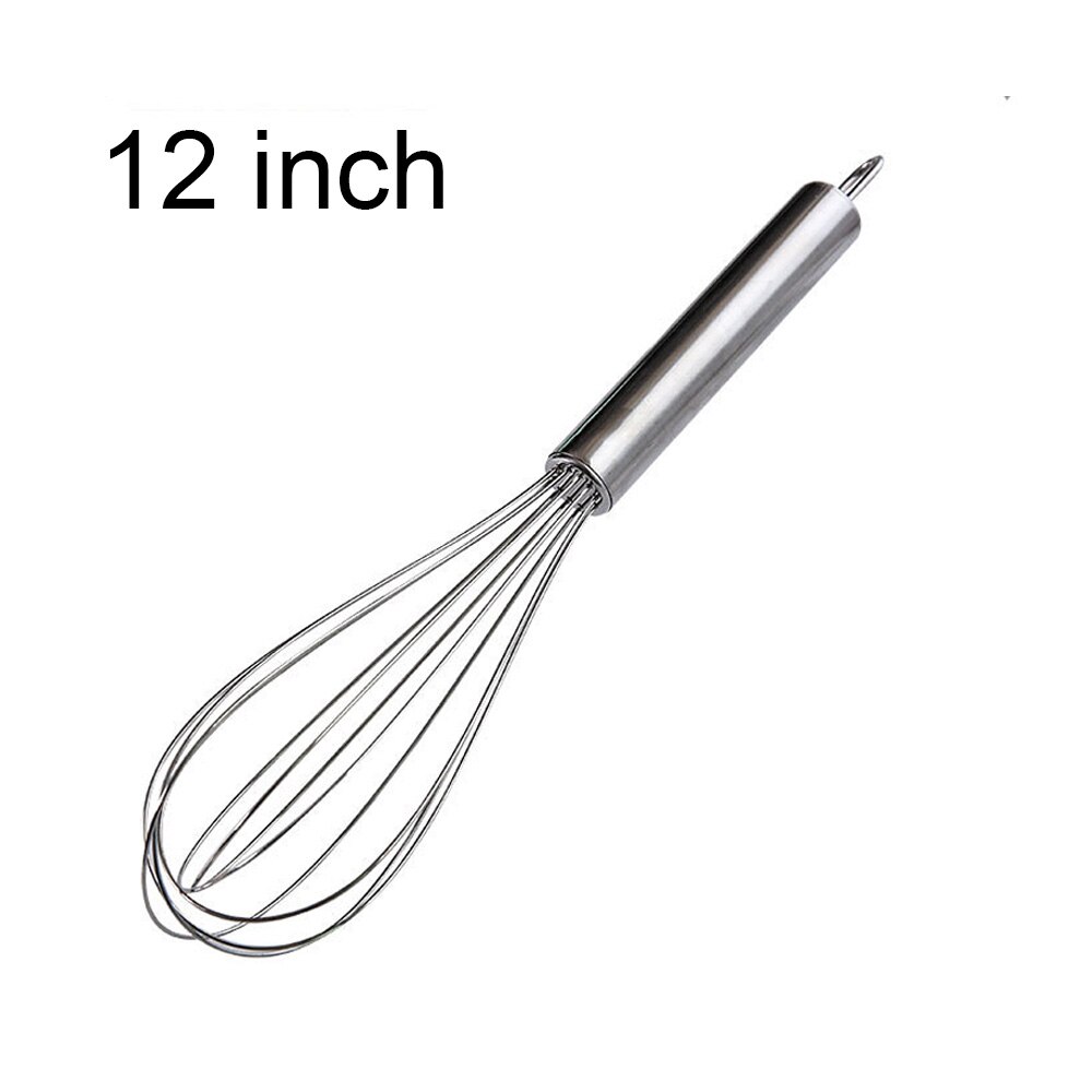8/10/12 inch roestvrijstalen garde voor het roeren van eieren, handmatige eierklopper, keukenbakgerei, roombotergarde: 12