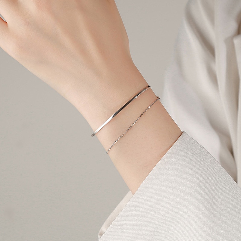 trendy dobbeltlags menn kvinner armbånd enkelt til venninne bursdag smykker tilbehør