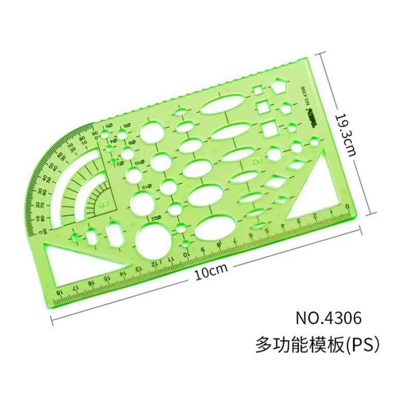 Jinsihou – règle de dessin ovale, modèle, courbe, cercle, Architecture, électricien, décoration intérieure, pour croquis: 4306 Multi