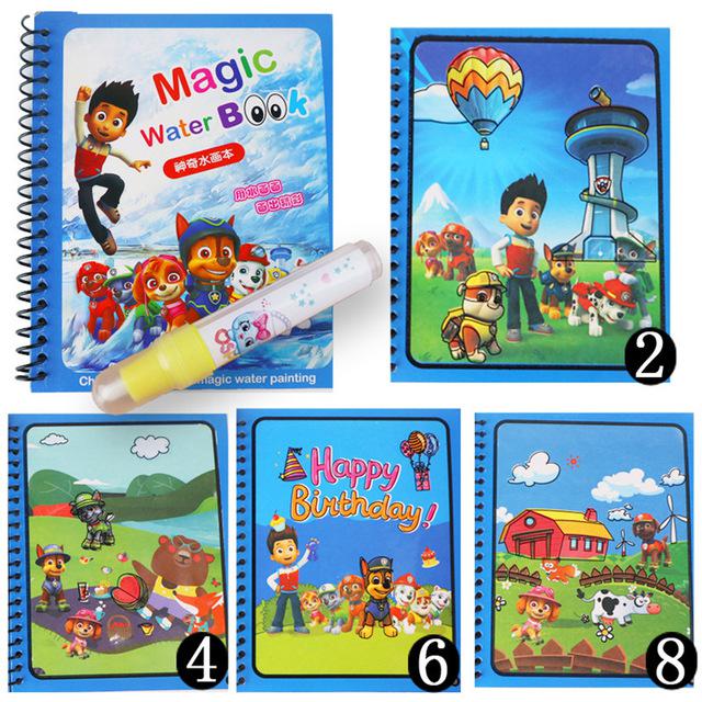 1PCS Montessori Libro Da Colorare Doodle & Magic Pen Tavolo Da Disegno Pittura Acqua Magica Disegno Libro Per Bambini Giocattoli regalo di Compleanno regalo: H