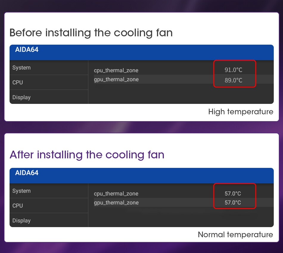 JMCQ Car Radio Cooling Fan Android Radio Radiator