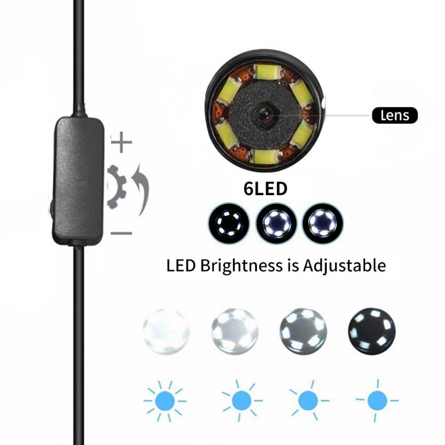 5M 6LED 8.5mm Endoscope Endoscope Waterproof Borescope USB OTG Inspection Camera cameras Inspection Camera