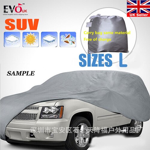 Universal cubiertas para coche entero hielo de nieve polvo sol sombra ultravioleta cubierta de plata clara tamaño L-XL Auto caso Protector de exterior cubierta DFDF: L