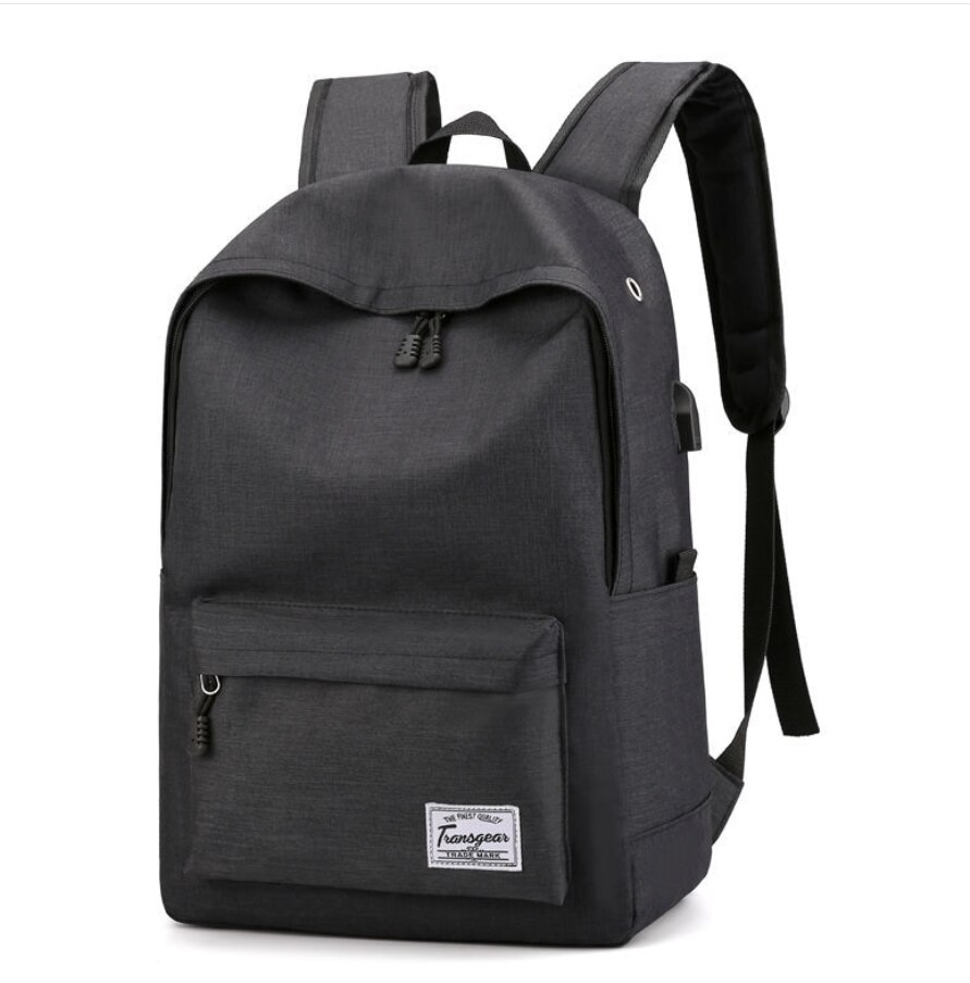 2021Student School Backpack Teenagers Girls Boys high school Backpack for Men Book bag large laptop backpack travel Mochilas: usb black