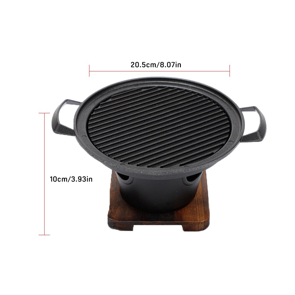 Japanese Style One Person Cooking Oven Home Wooden Frame Alcohol Stove Mini Barbecue Oven Grill Korean Bbq