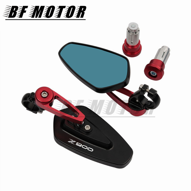Acessórios para motocicletas, espelho retrovisor para guidão, para z250 z300 z400 z650 z750 z800 z900 z1000 zx6r 10r z650rs 1000 r/sx: Transparente