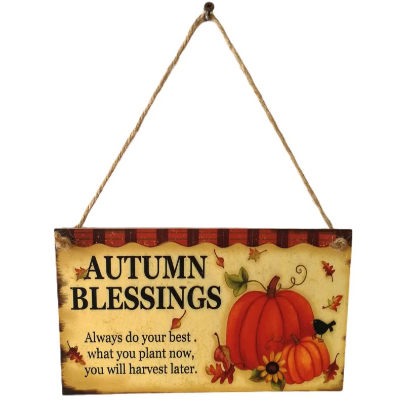 Halloween Prop Hanging Sign The Witch Is In Wooden Board For Home Door Window 667A: 5