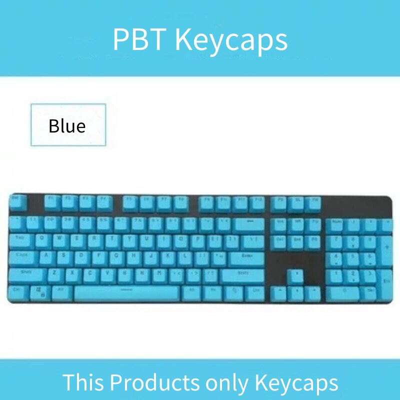 Trasmissione Della Luce PBT Keycap 87/104 Keycap Cherry MX Interruttore Personalità Keycap Per Tastiera Meccanica: Blue