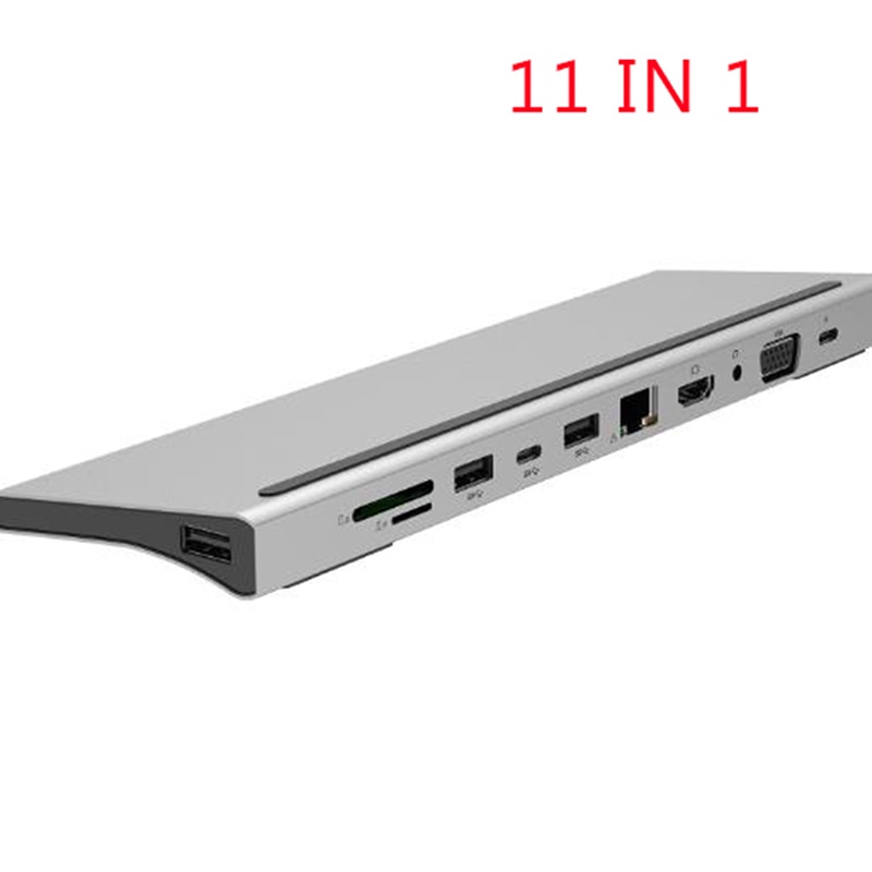 11 in 1 USB Typ C Hub Adapter Laptop Docking Station VGA RJ45 PD Für MacBook HP Lenovo Oberfläche Kompatibel thunderbolt 3