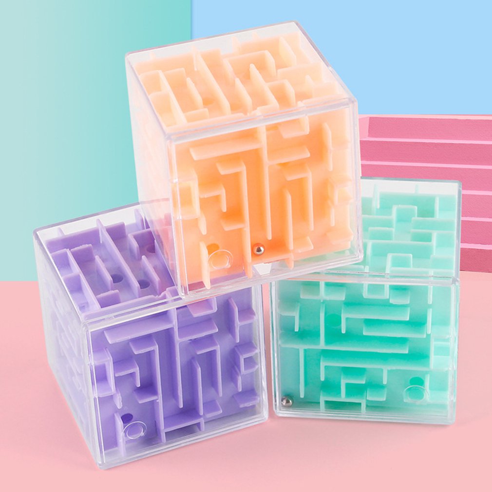 3D Maze Ball Rotation Cube Speed Puzzle Cube With Stickers Kids Brain Teaser Cubo Magico Toys