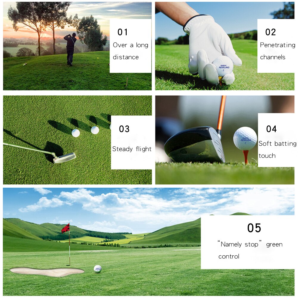 Pack 10 Pcs Golf Game Balls Two Layers Golf Standard Ball Factory Price