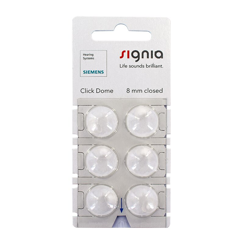 Siemens Signia Klik Mouw Originele Siliconen Eardome 6 Stukken Van Gesloten Ear Tips Pak Voor Cic Itc En Ric Model hering Aids