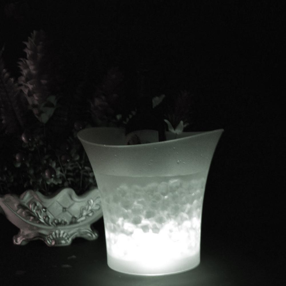 5L RGB LED cubo de hielo Bar Nightclubs champán cerveza vino congelar cubo cóctel vino bebida beber Accesorios: White