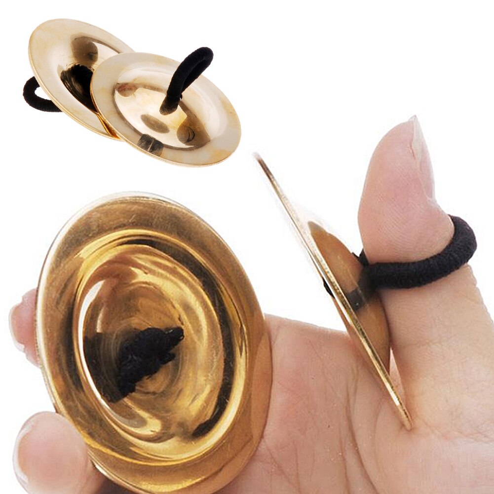 Mini platillos para dedos, Juguete Musical de ritmo, instrumento de percusión para niños,